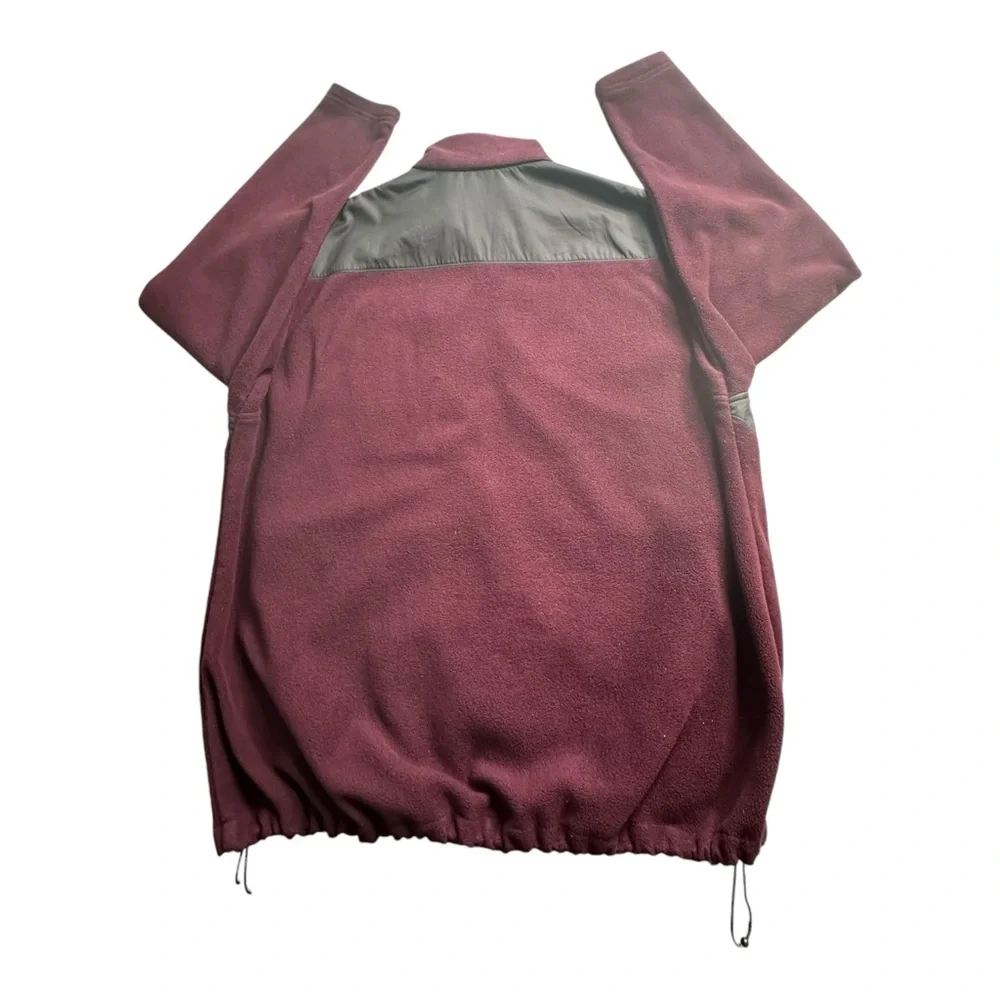 Fleece‎ Zip Up  Burgundy/Gray Jacket Size X-Large Youth